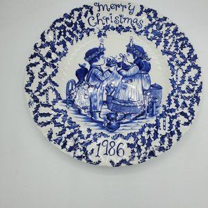 Vintage Royal Crownford 1986 Merry Christmas Plate by Norma Sherman Staffordshir